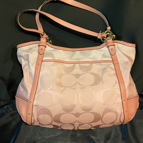 Coach Ombre Alexandra leather canvas bag F22527 - Picture 4 of 14